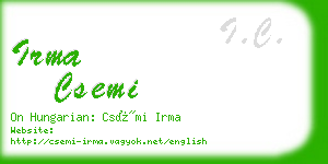 irma csemi business card